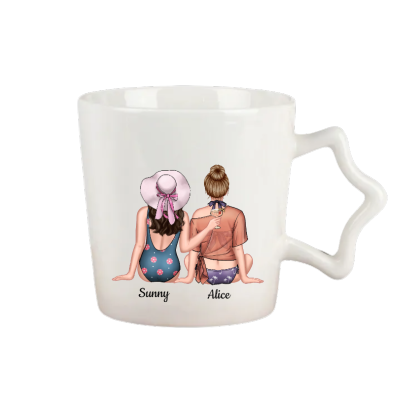 Personalized Best Friend Caption "Best Friend Forever" Coffe Cup Ceramic Mug Birthday Anniversary Gift for Her Best Friend