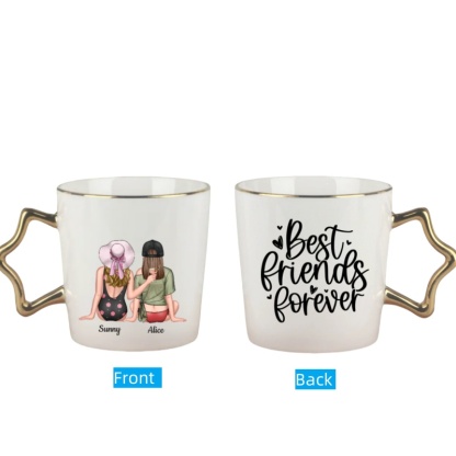 Personalized Best Friend Caption "Best Friend Forever" Coffee Cup Ceramic Mug Birthday Anniversary Gift for Her Best Friend