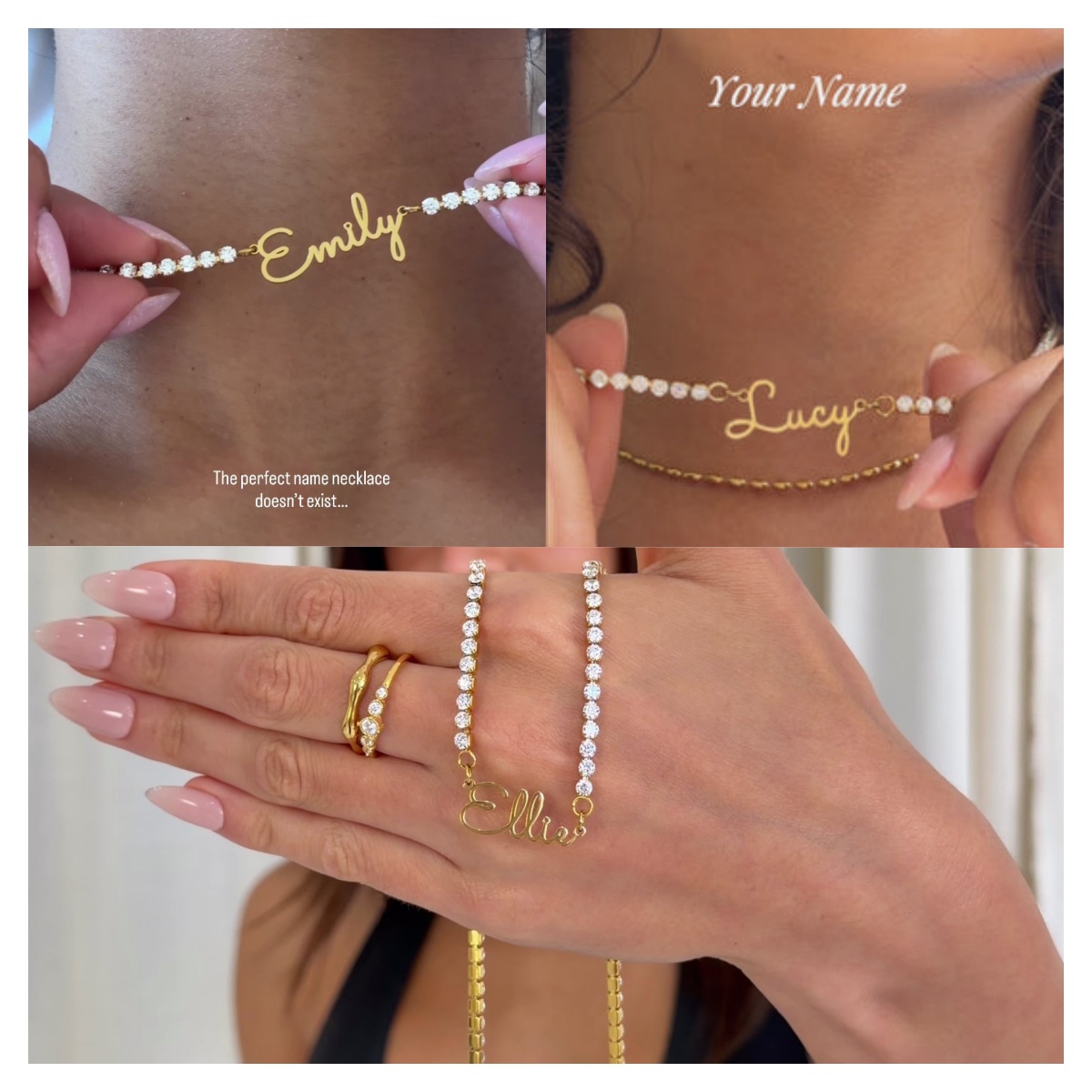 Signature Name Tennis Necklace