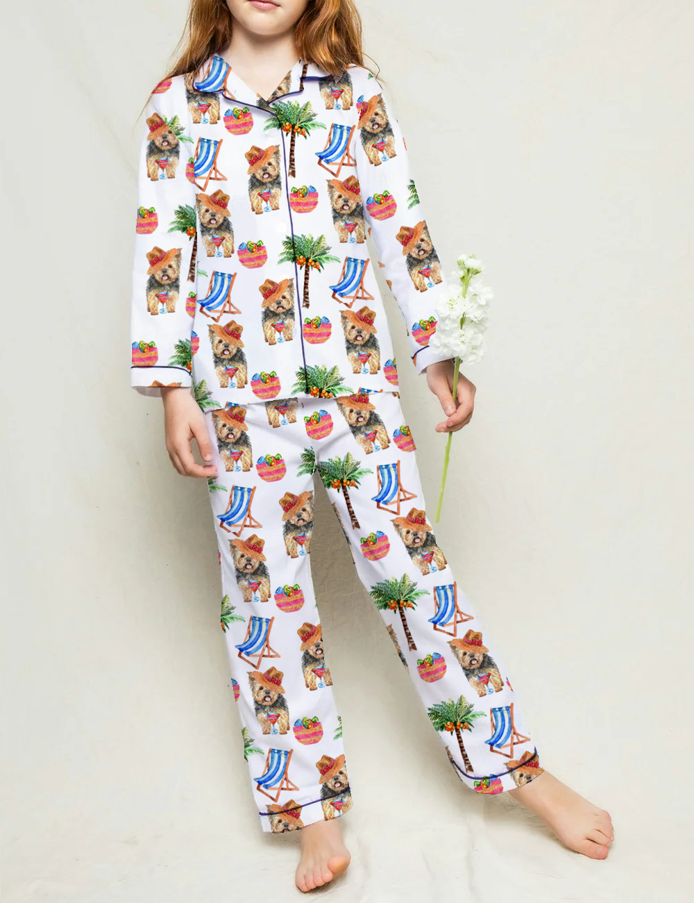 Fashion Dogs Kid's Silky Satin Pajama Set 