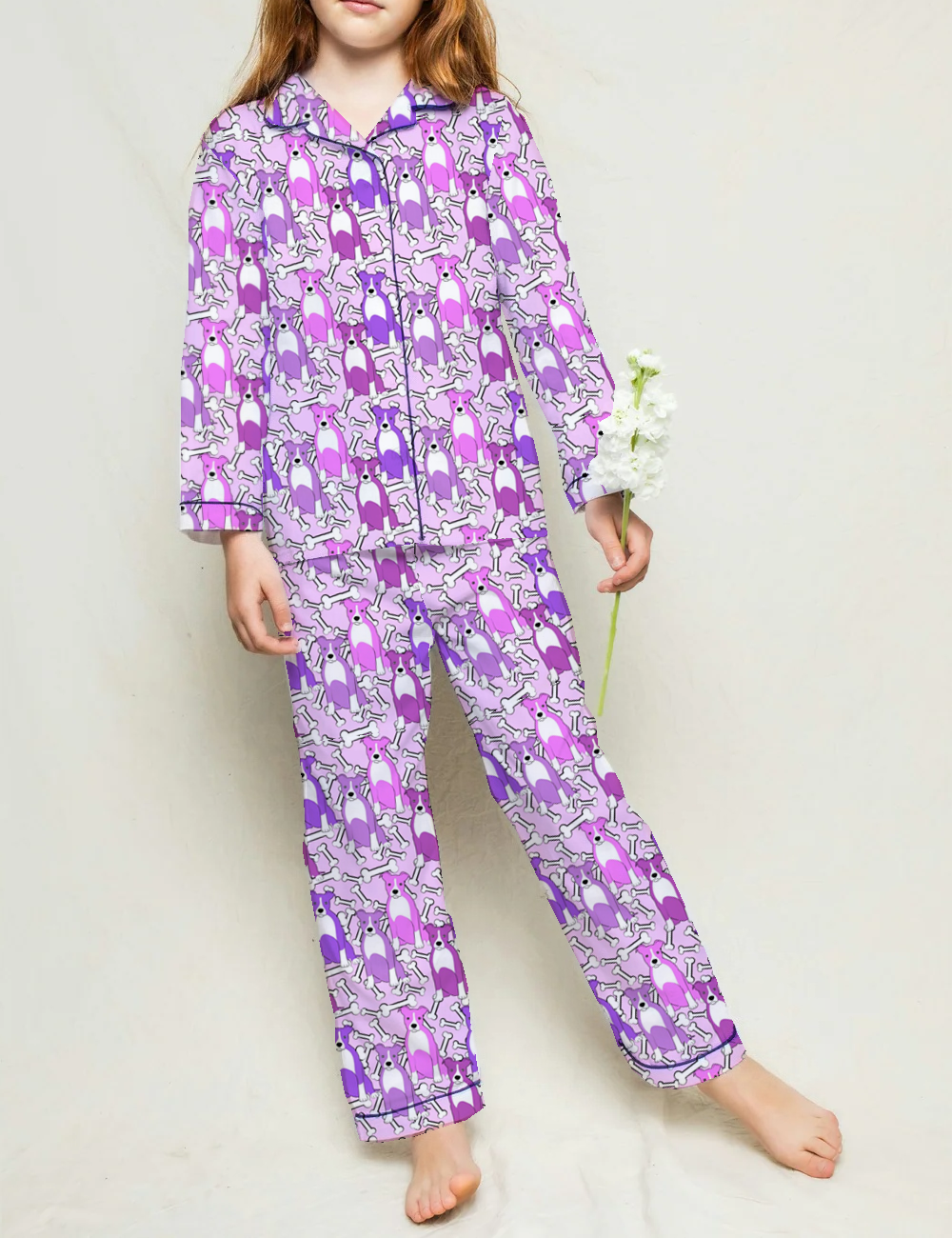 Pit Bull Kid's Silky Satin Pajama Set 