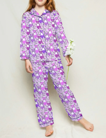 Pit Bull Kid's Silky Satin Pajama Set 