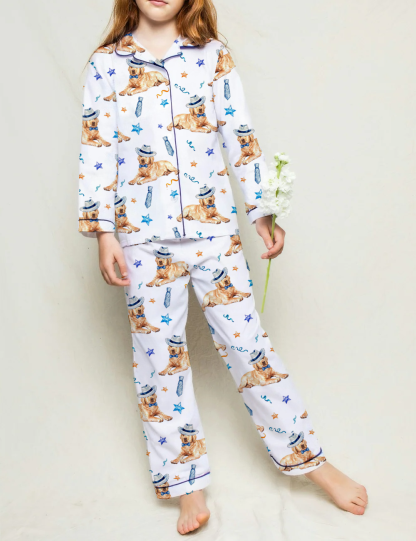 Fashion Dogs Kid's Silky Satin Pajama Set 