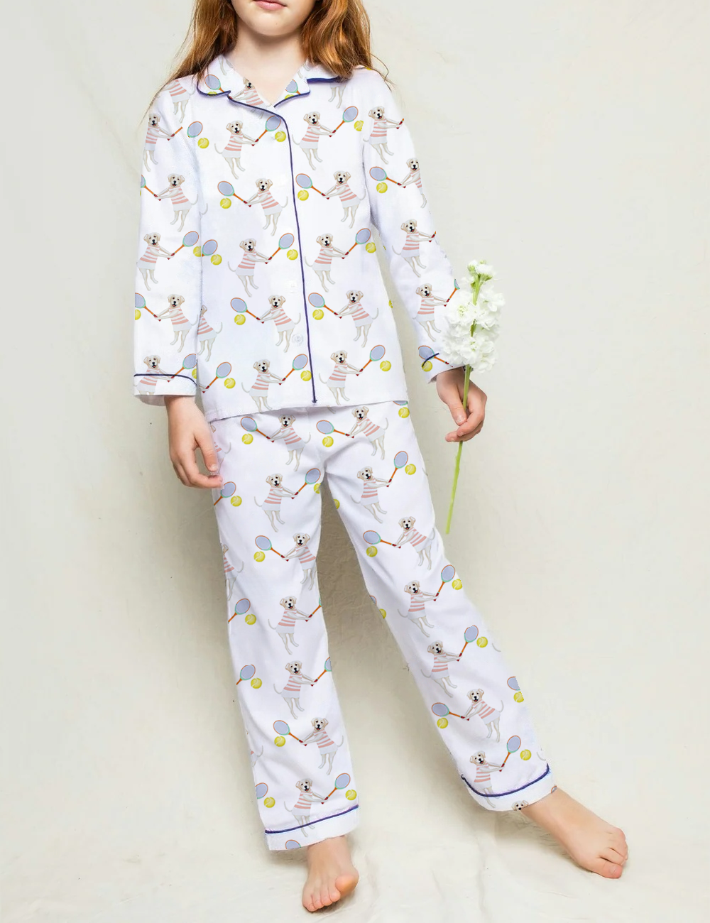 Labrador Tennis Kid's Silky Satin Pajama Set 