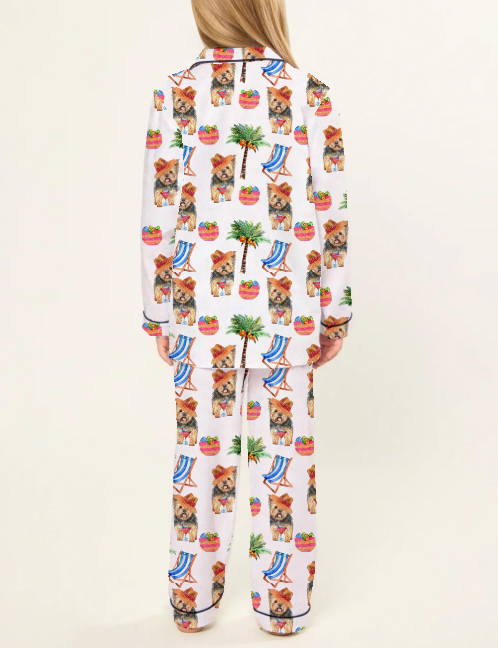 Fashion Dogs Kid's Silky Satin Pajama Set 