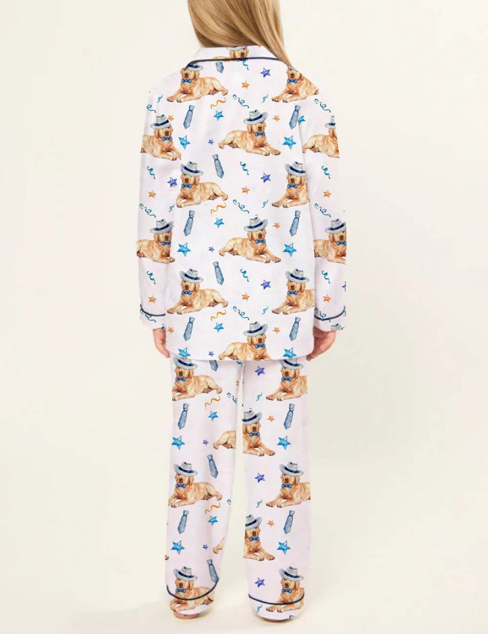 Fashion Dogs Kid's Silky Satin Pajama Set 