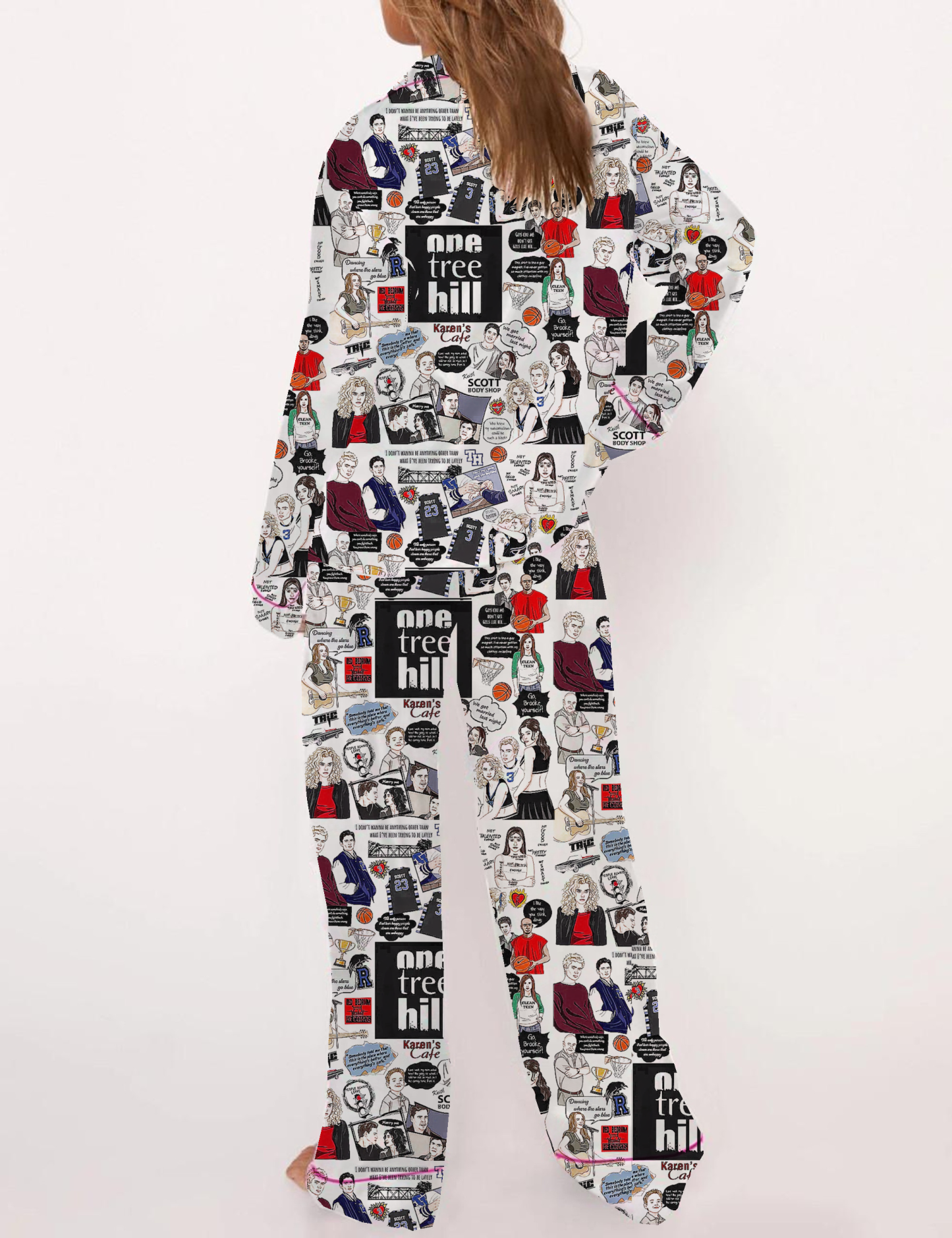 One Tree Hill Silky Satin Pajama Set For Women