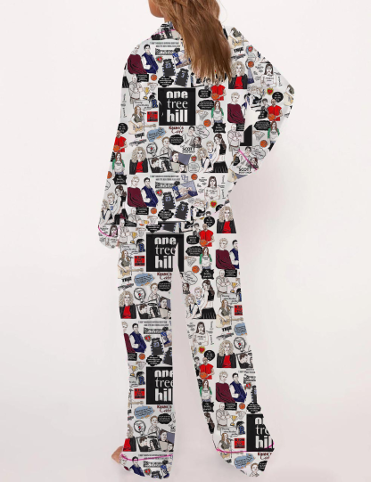 One Tree Hill Silky Satin Pajama Set For Women