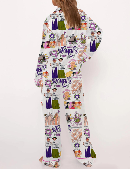 Women‘s Day Silky Satin Pajama Set For Women