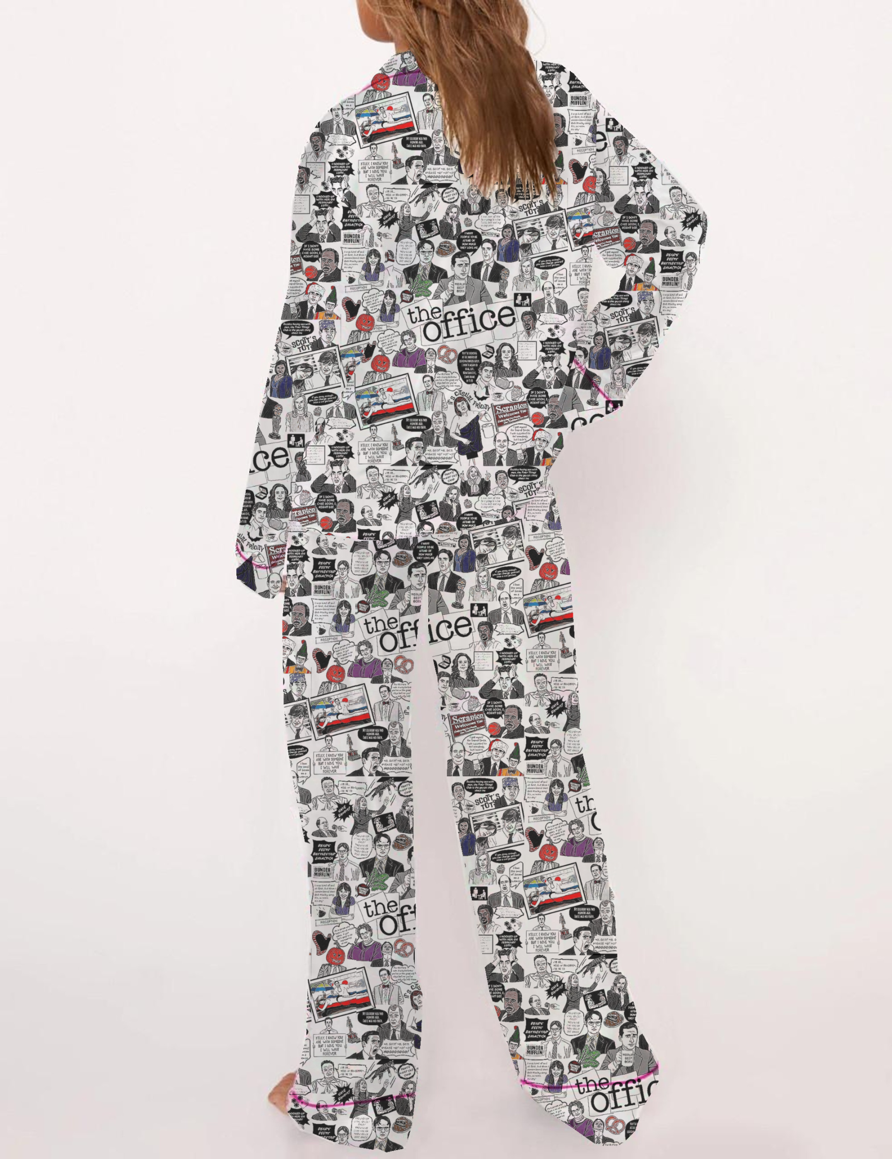 The Office TV Silky Satin Pajama Set For Women