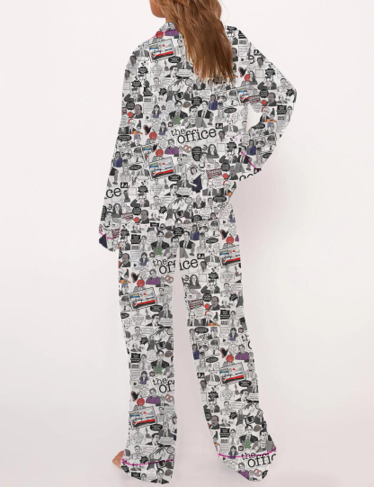 The Office TV Silky Satin Pajama Set For Women