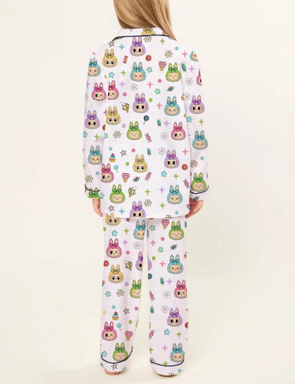 Trending Cute Monster Kid's Silky Satin Pajama Set 