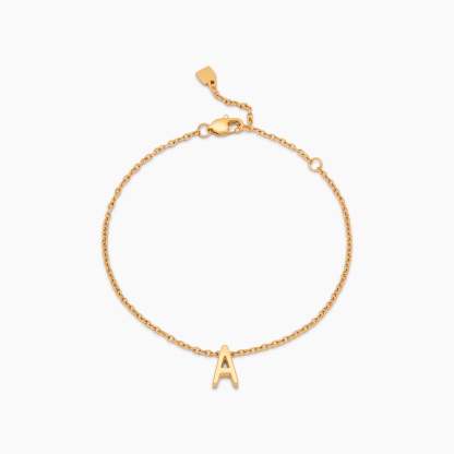 Dainty Initial Charm Bracelet
