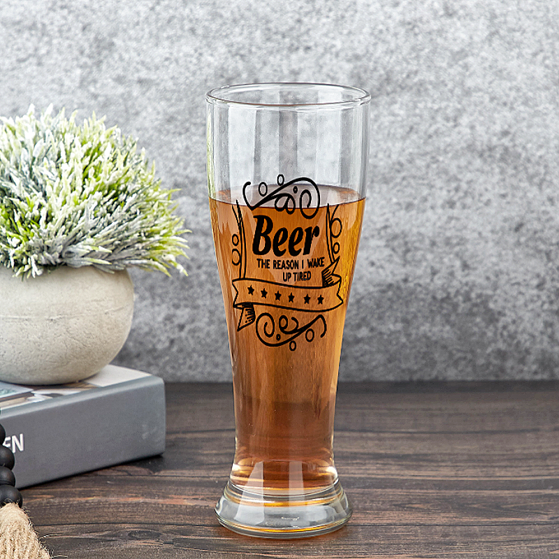 Personalized Beer Glass 16oz with Funny Text Gift for Beer Lovers
