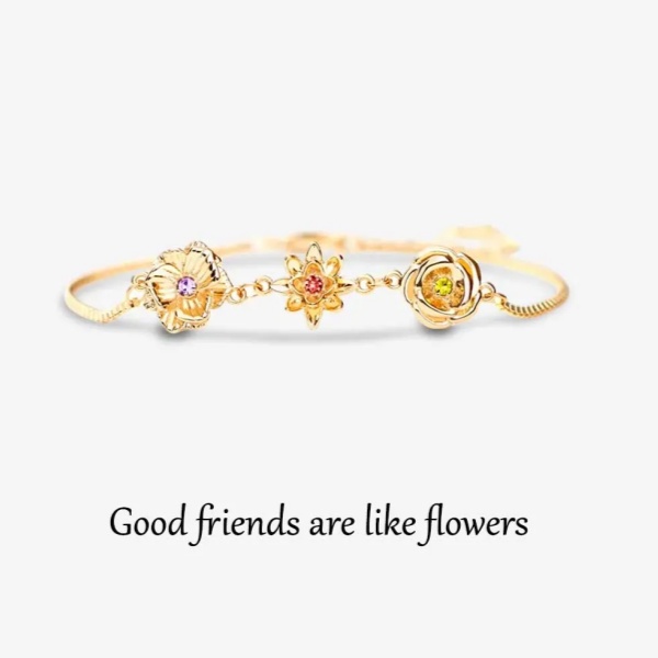Personalized Birth Flower Necklace Bracelet for Mother Grandma Jewelry Gift