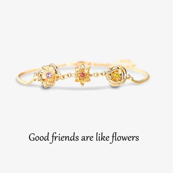 Personalized Birth Flower Necklace Bracelet for Mother Grandma Jewelry Gift