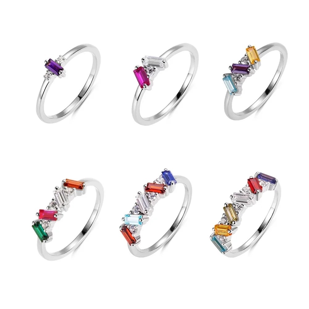 Personalized 1-6 Birthstone Interlaced Ring