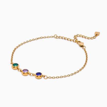 Personalized Multi-Birthstone Bracelet