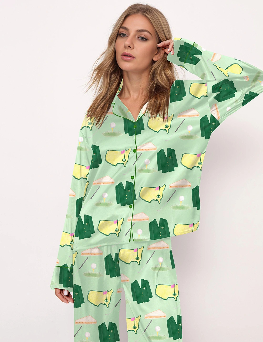 Coat And Sport Graphic Pajama Set