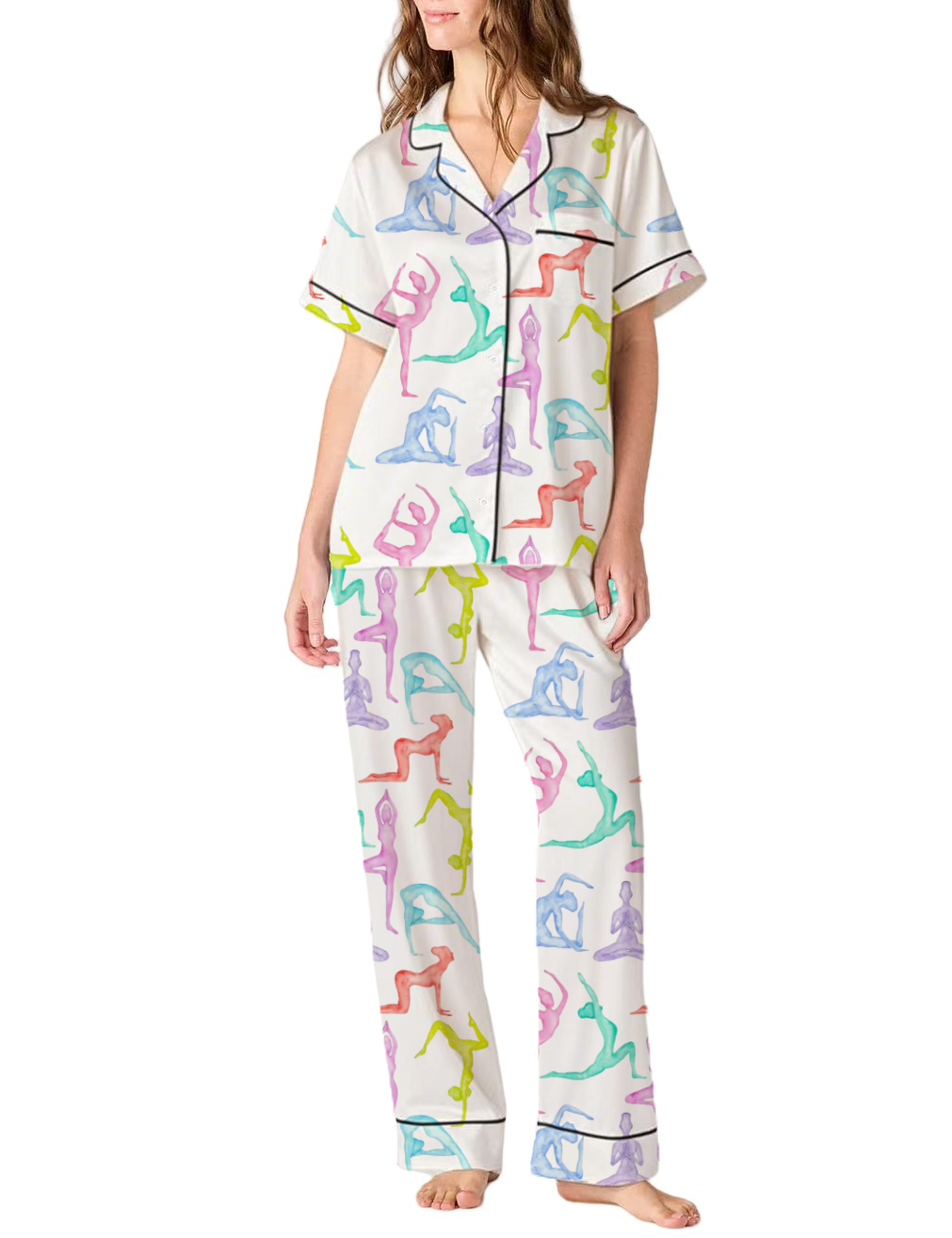 Dance Silky Satin Pajama Pants Set For Women