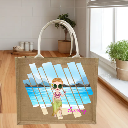 Hemp cloth handbag