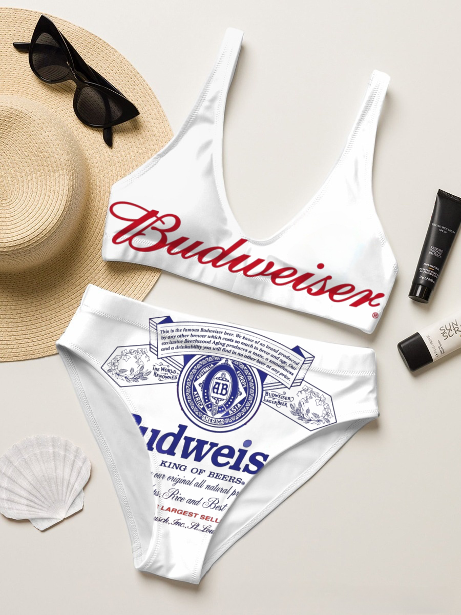 Budweiser Sexy Two-Piece Bikini Set Swimsuit 