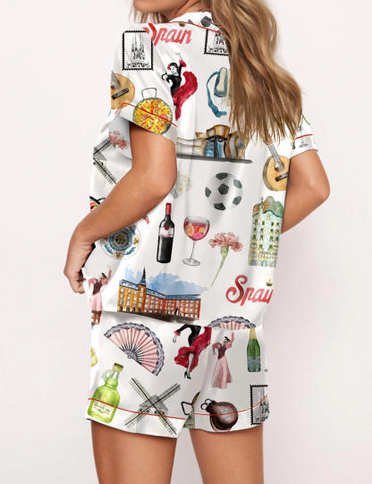 Barcelona Spain Travel Pajama Set