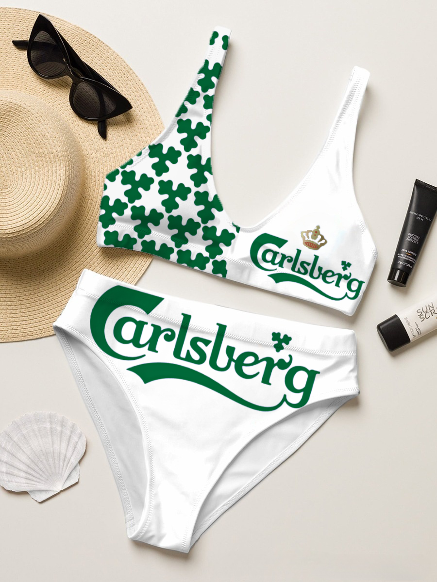 Carlsberg Sexy Two-Piece Bikini Set Swimsuit 