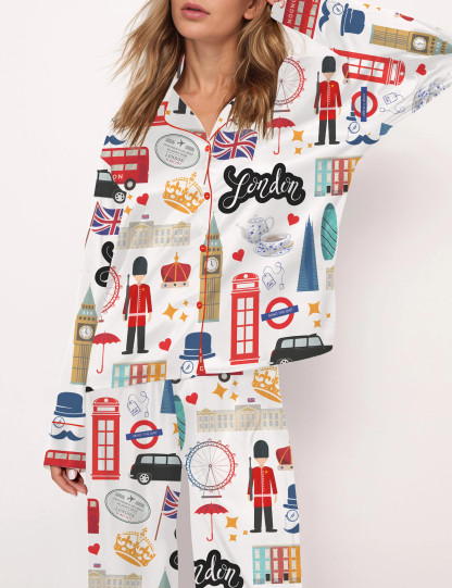 London England Satin Pajama Set For Women