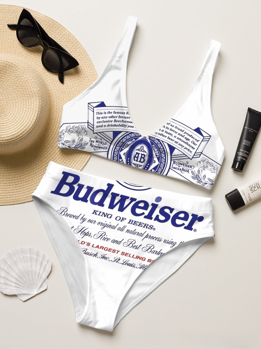 Budweiser Sexy Two-Piece Bikini Set Swimsuit 