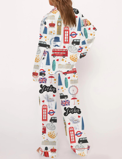 London England Satin Pajama Set For Women