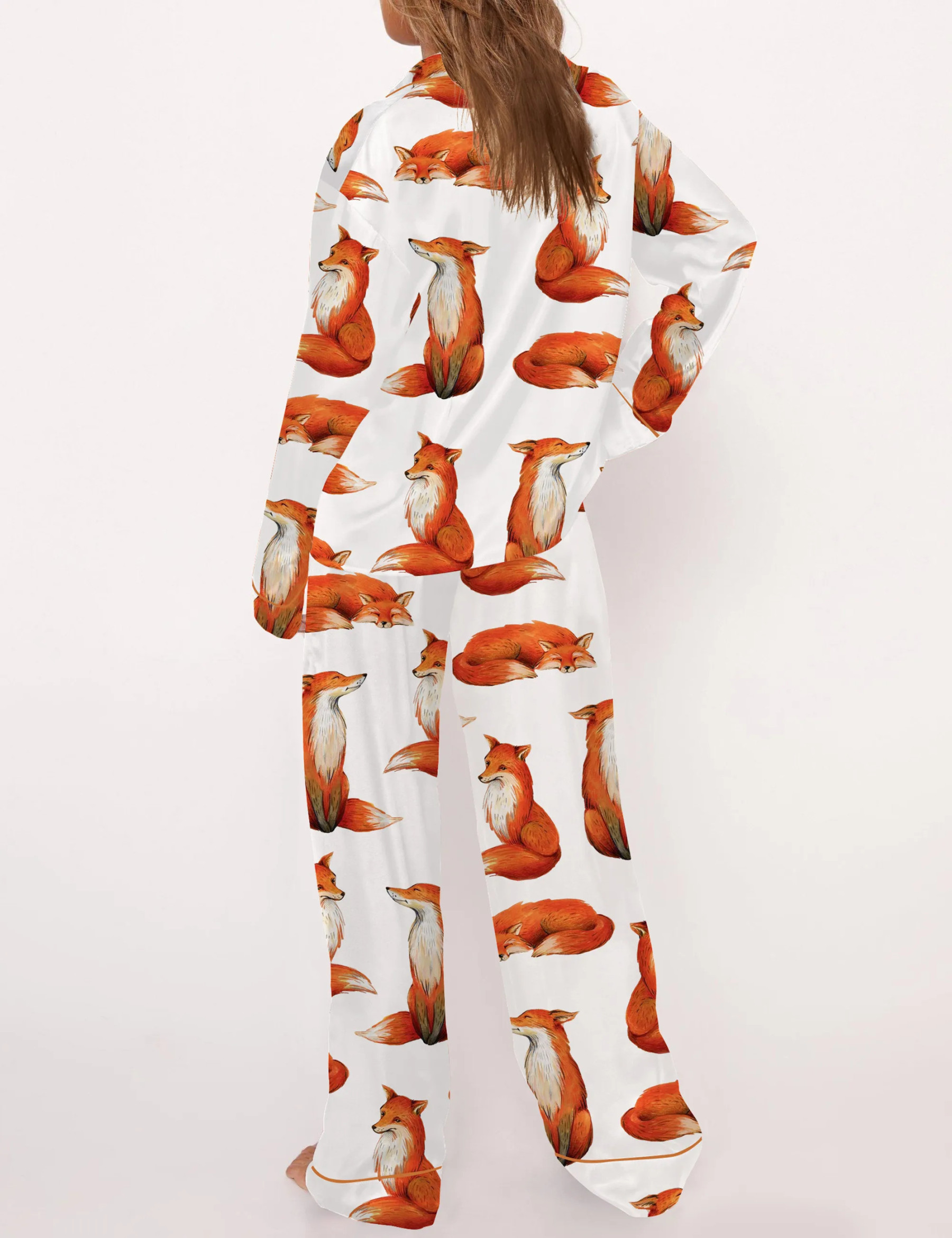 Fox Satin Pajama Set For Women