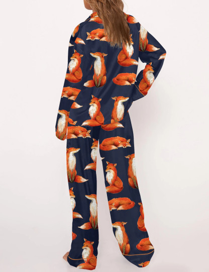 Fox Satin Pajama Set For Women