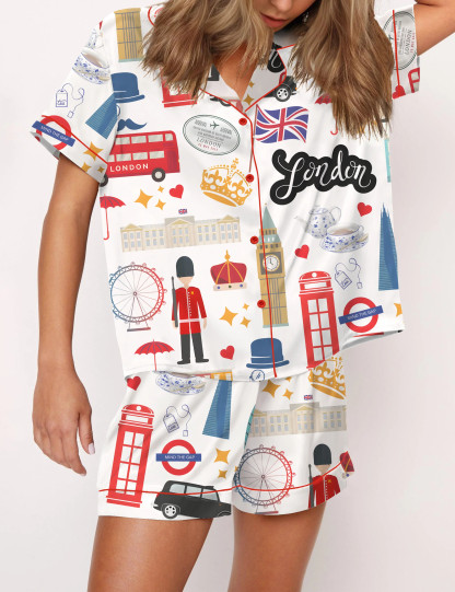 London England Satin Pajama Set For Women