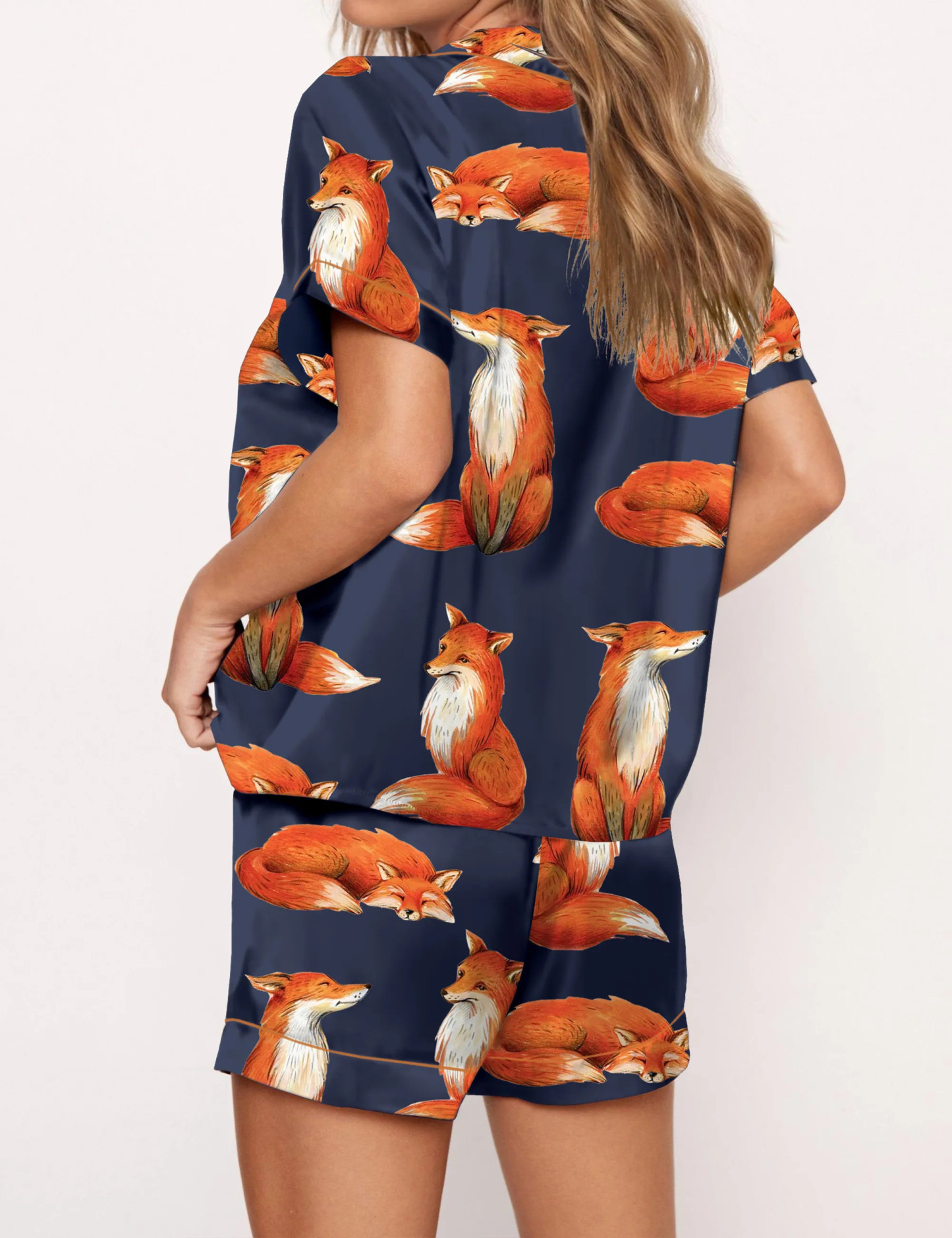 Fox Satin Pajama Set For Women