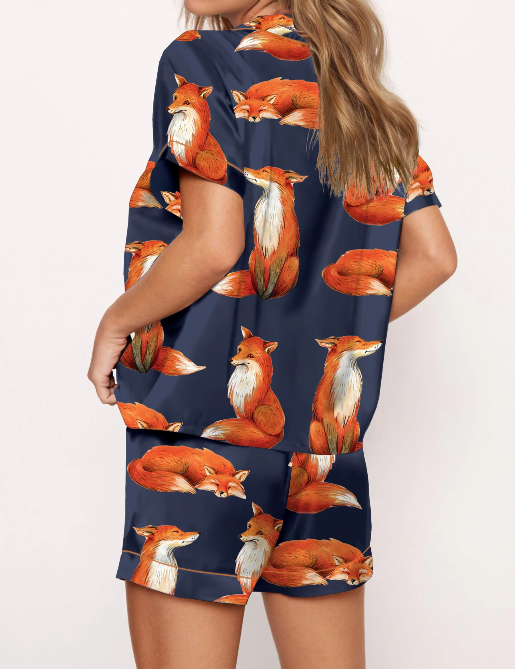 Fox Satin Pajama Set For Women
