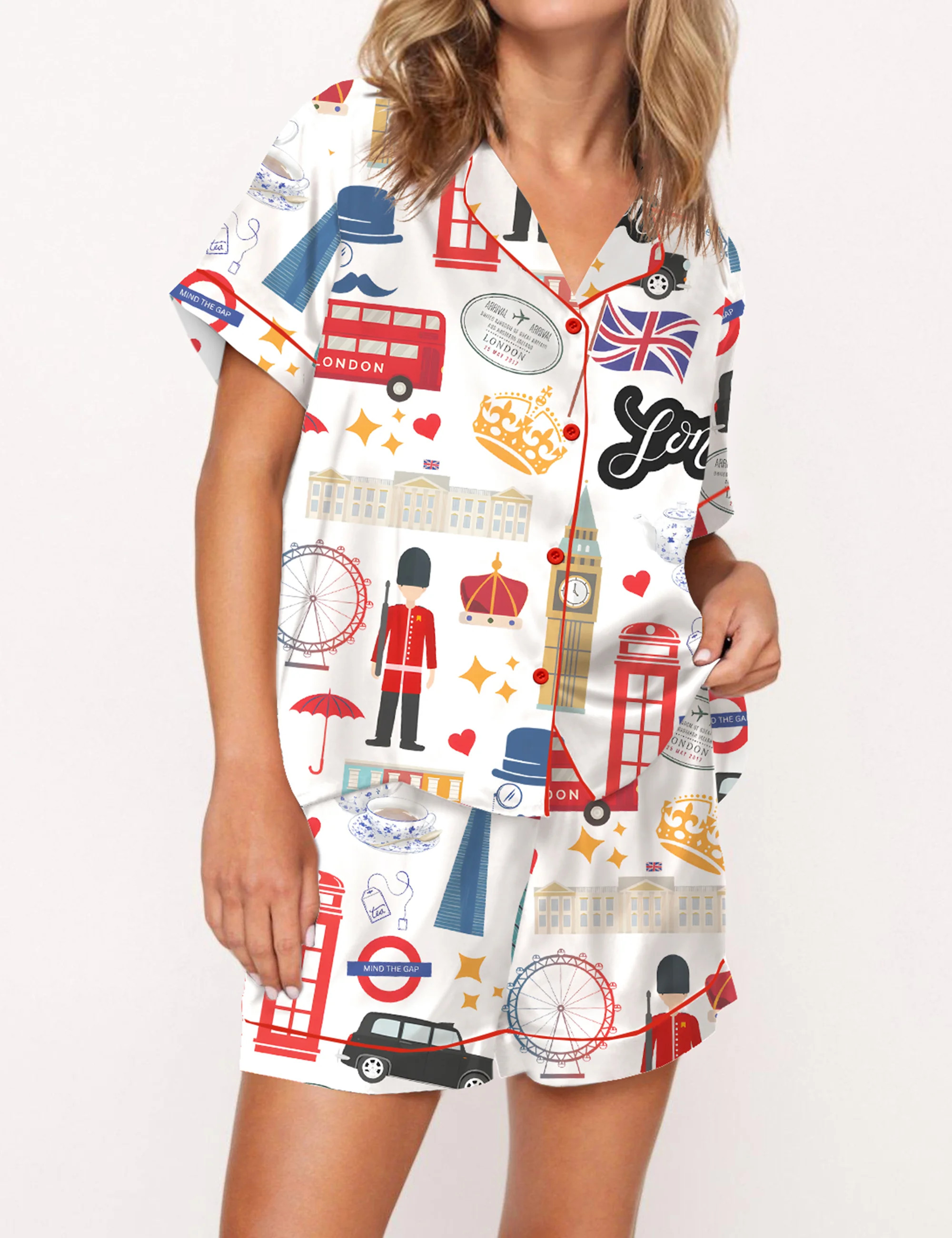 London England Satin Pajama Set For Women