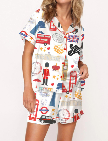 London England Satin Pajama Set For Women