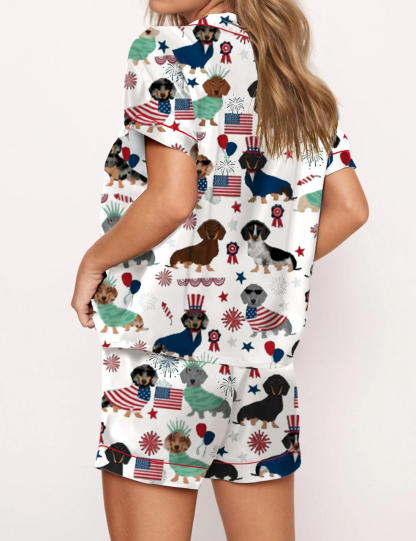 Dachshund 4th Of July Pajama Set