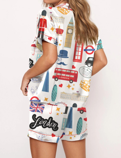 London England Satin Pajama Set For Women