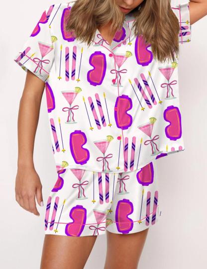 Ski Weekend Satin Pajama Set For Women