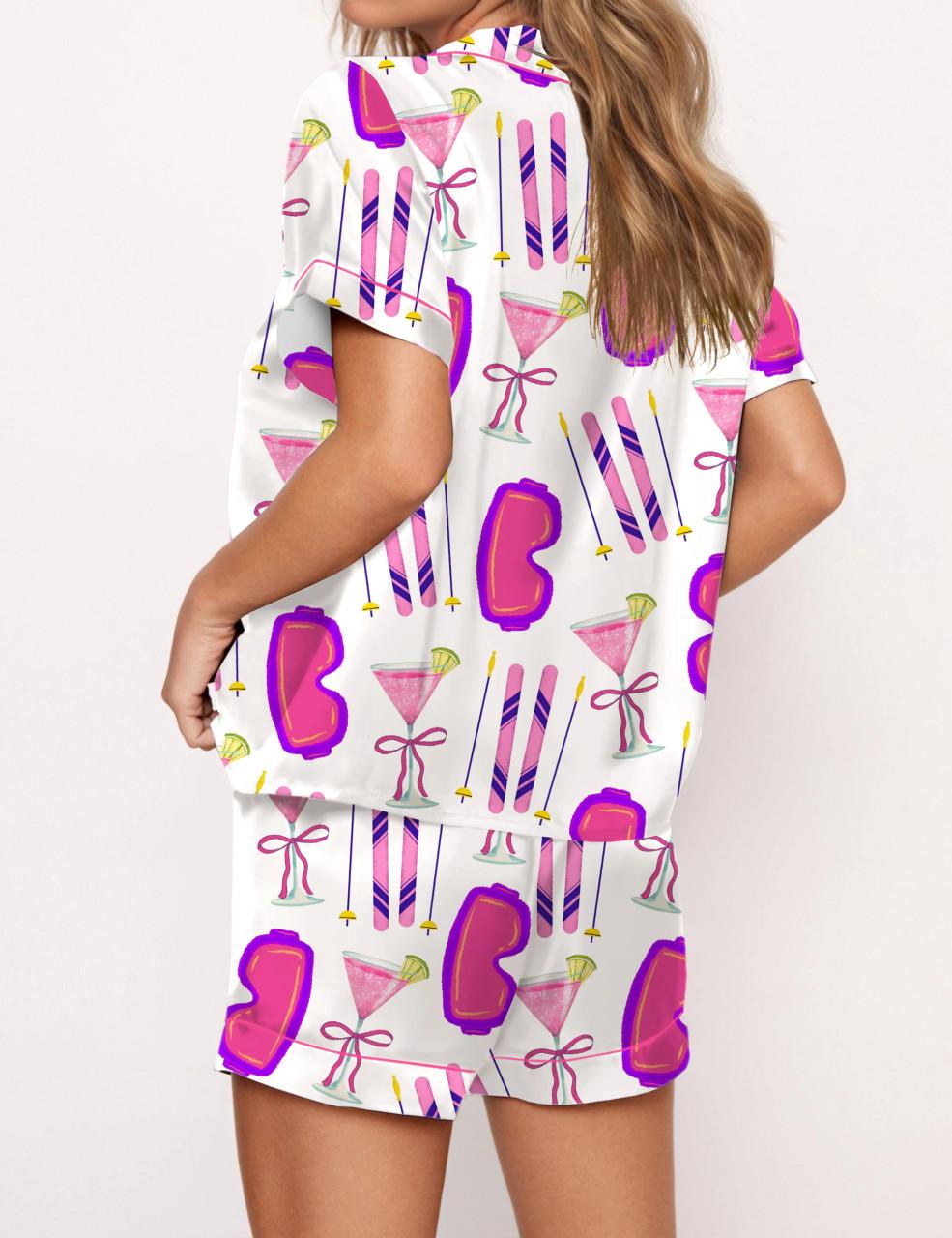 Ski Weekend Satin Pajama Set For Women
