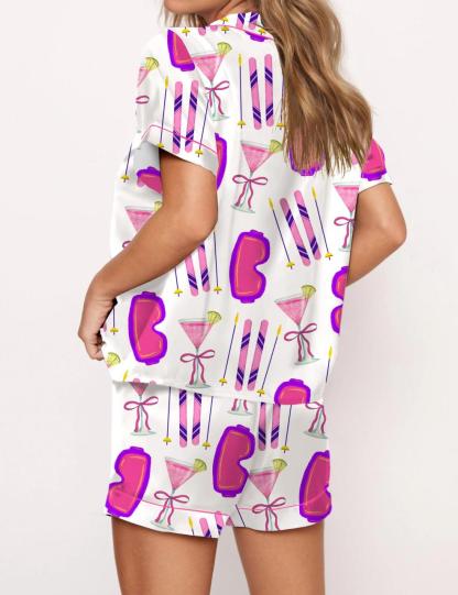 Ski Weekend Satin Pajama Set For Women
