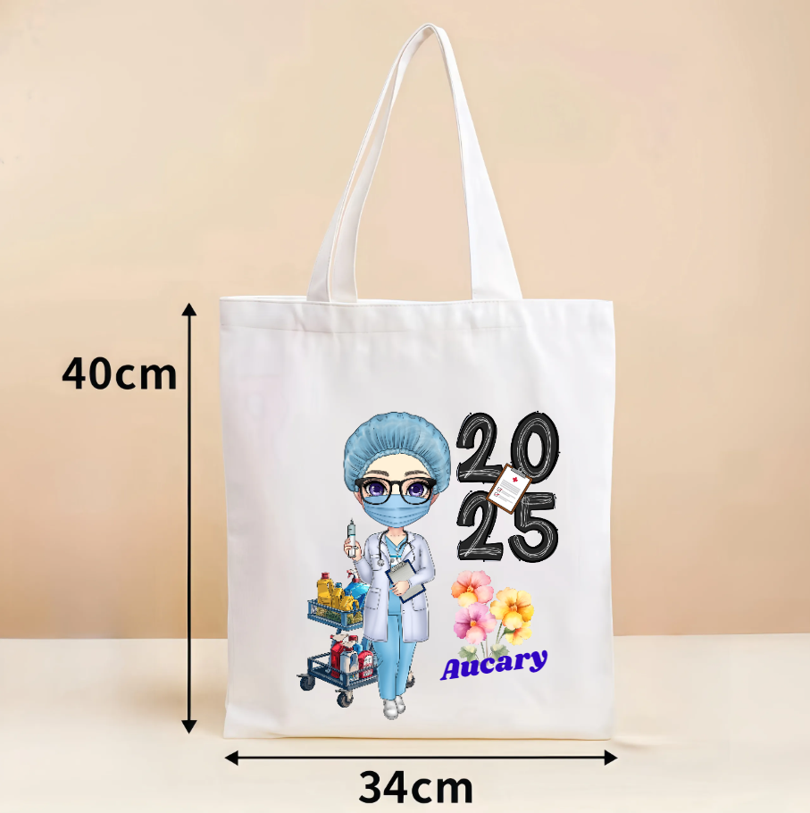 White canvas bag