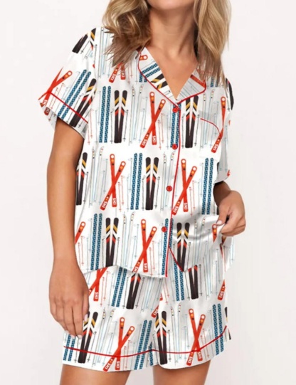 Colorful Ski Pajama Set