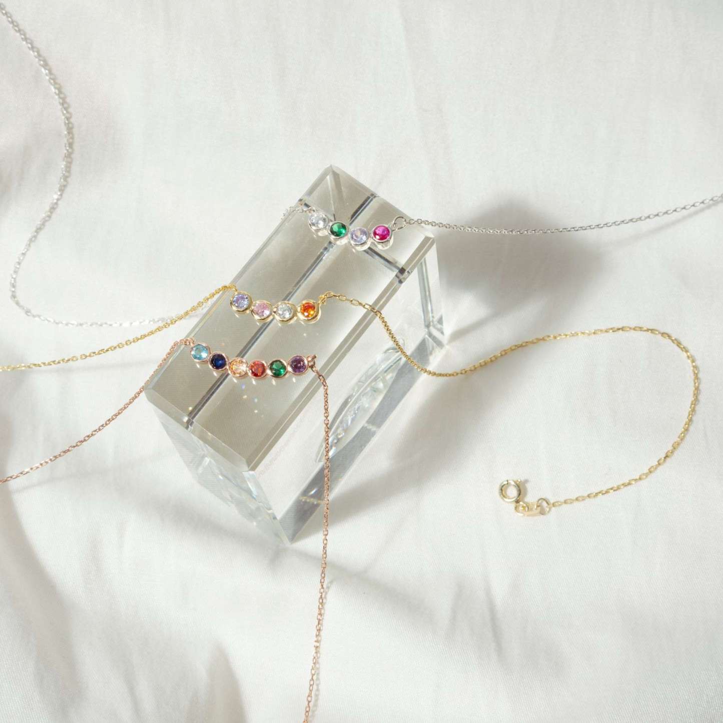 Custom 1-6 Birthstones Family Necklace