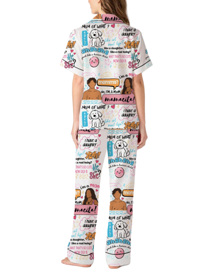 Mommy Mamacita Silky Satin Pajama Pants Set For Women