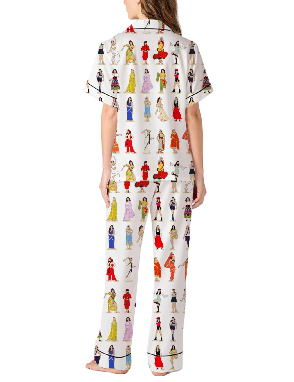 Bollywood Queens Silky Satin Pajama Pants Set For Women