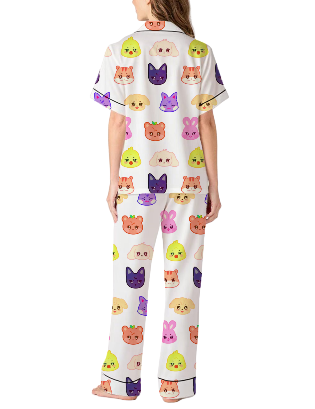 Ateez Silky Satin Pajama Pants Set For Women