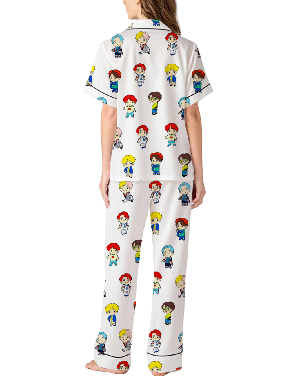 BTS Bangtan Boys Silky Satin Pajama Pants Set For Women